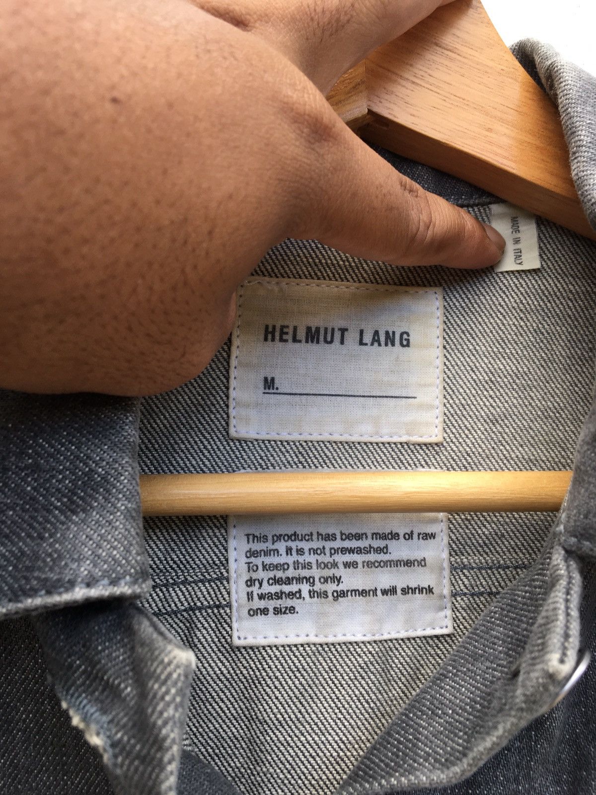Helmut Lang Helmut Lang Raw Denim Jacket Jean Trucker Double Pockets Size US S / EU 44-46 / 1 - 7 Thumbnail