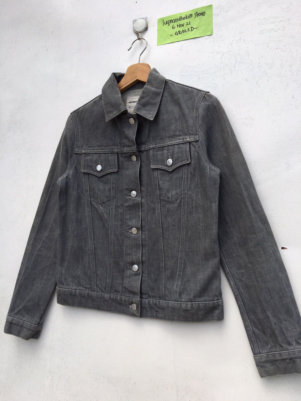 Helmut Lang Helmut Lang Raw Denim Jacket Jean Trucker Double Pockets Size US S / EU 44-46 / 1 - 3 Thumbnail
