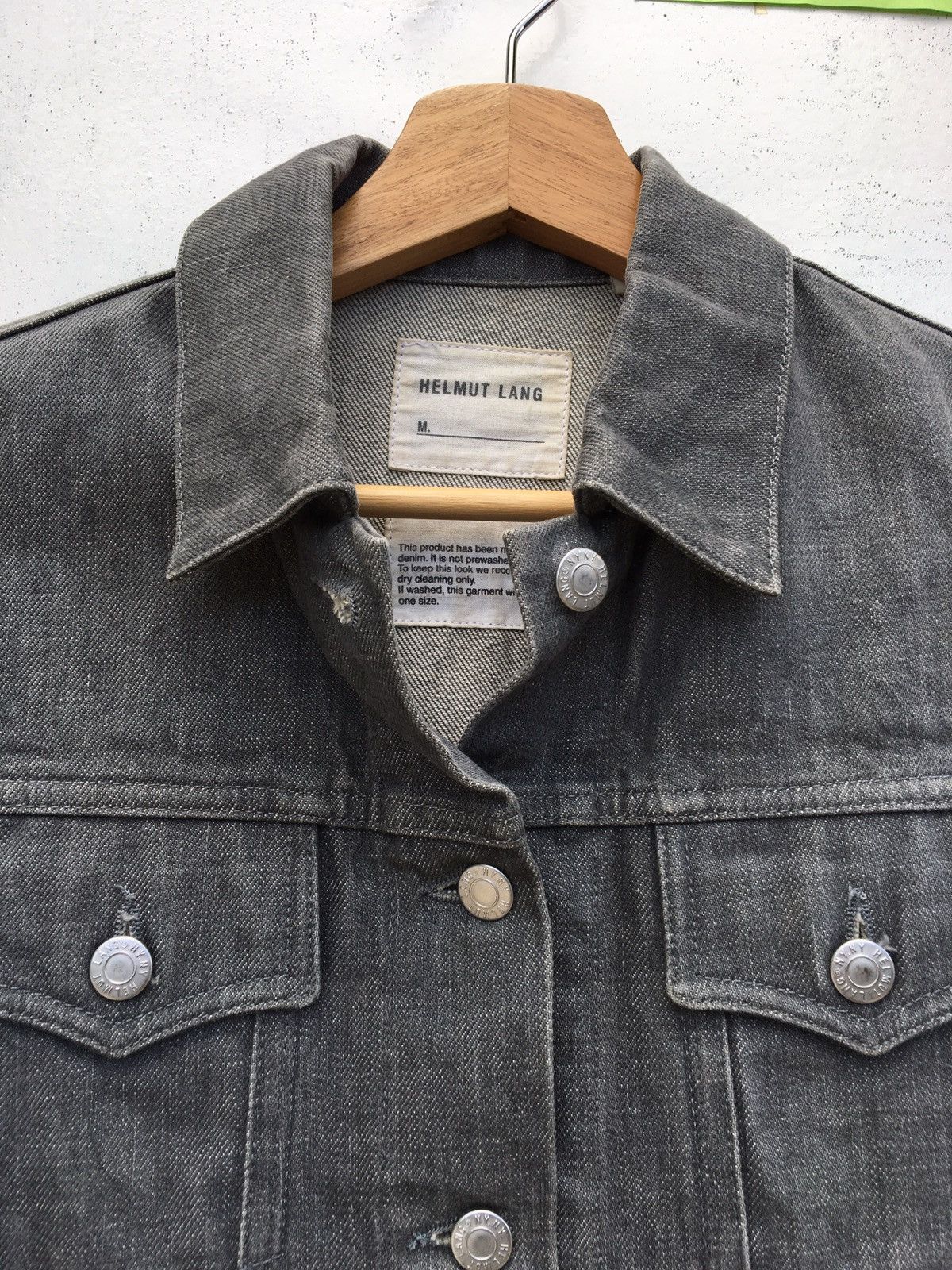 Helmut Lang Helmut Lang Raw Denim Jacket Jean Trucker Double Pockets Size US S / EU 44-46 / 1 - 6 Thumbnail