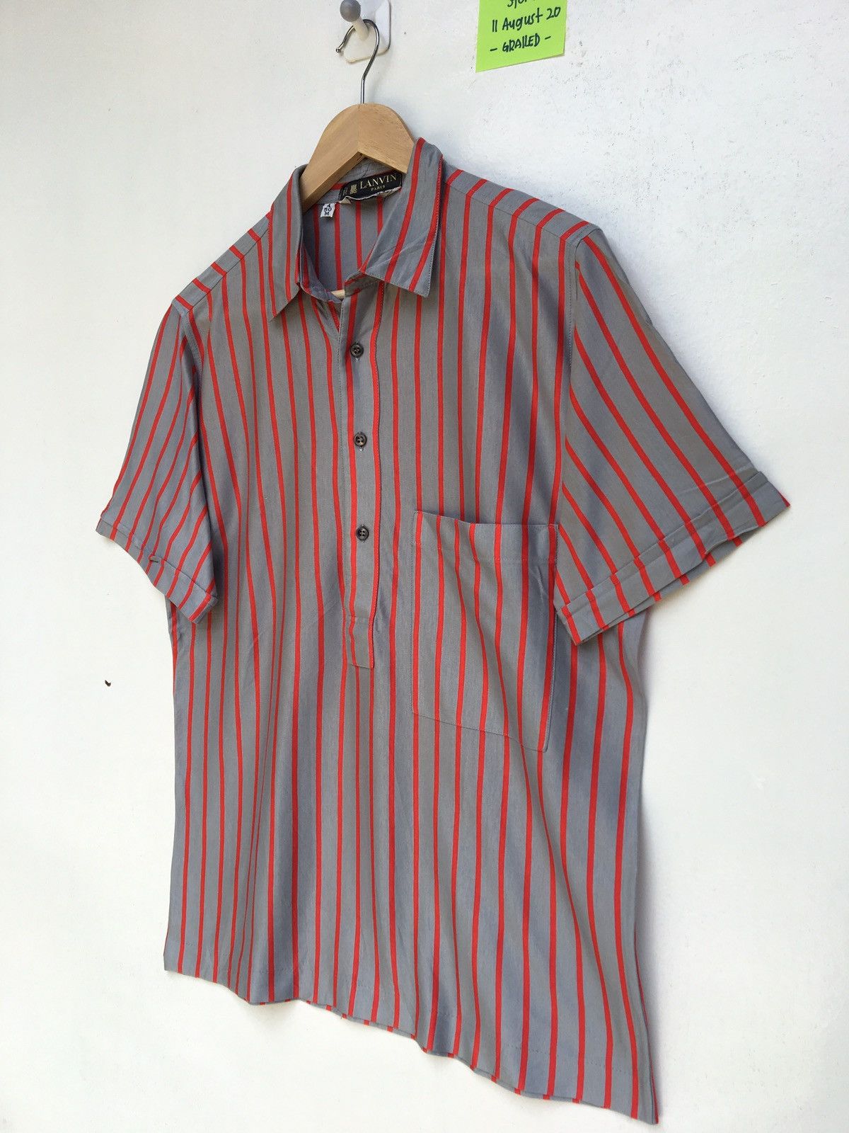 Lanvin Vintage Lanvin Collection Geometric Stripes Collared Shirt Size US M / EU 48-50 / 2 - 3 Thumbnail