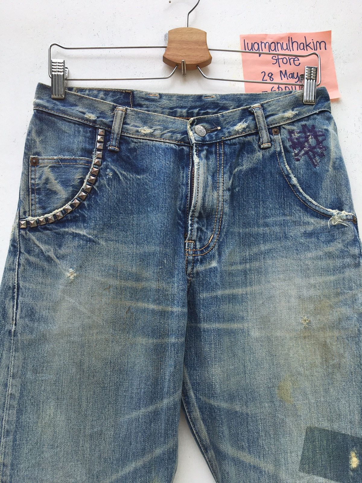 Hysteric Glamour Rare Hysteric Glamour Distressed Metal Spike Jeans Size US 28 / EU 44 - 8 Thumbnail