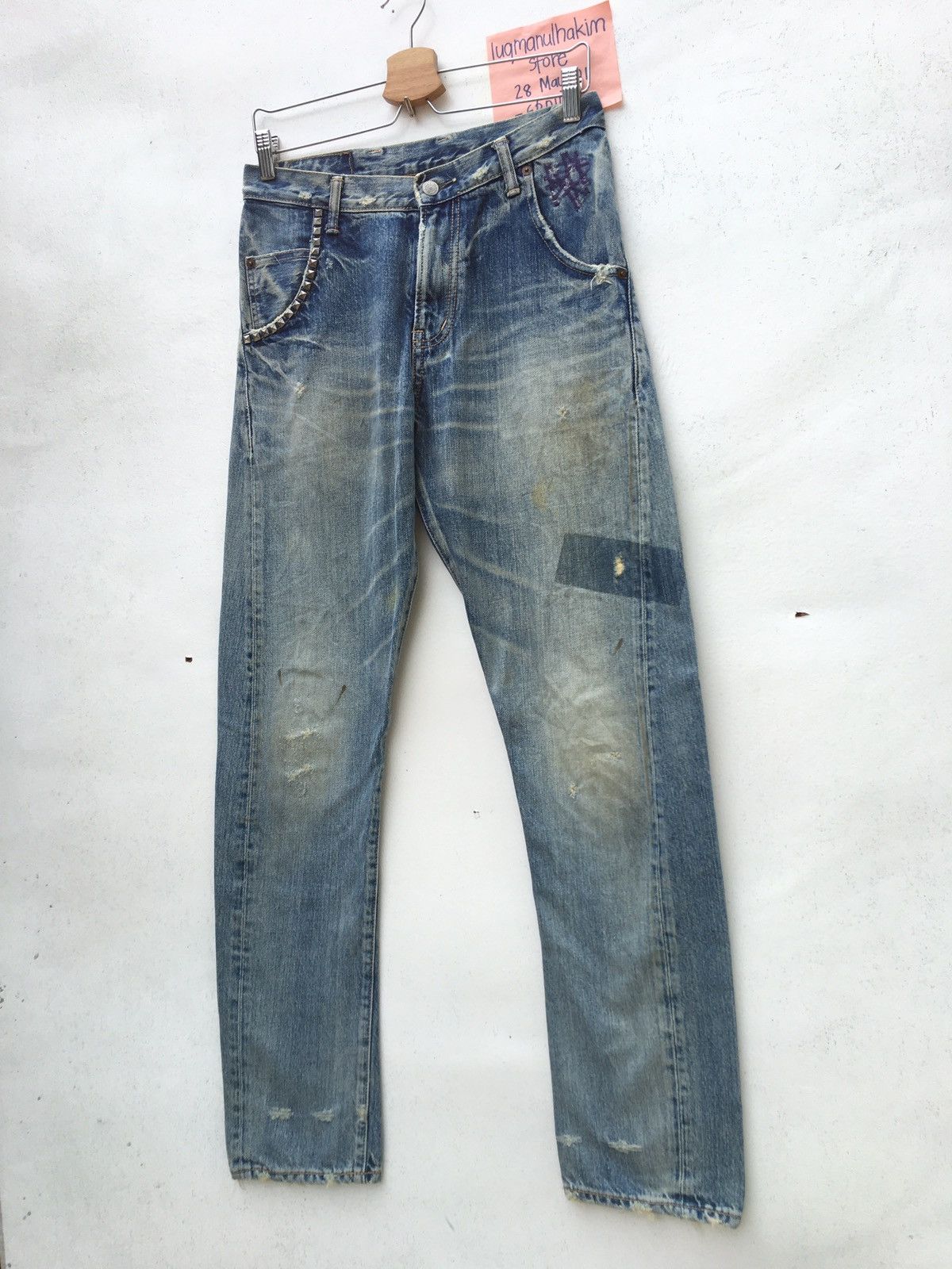 Hysteric Glamour Rare Hysteric Glamour Distressed Metal Spike Jeans Size US 28 / EU 44 - 3 Thumbnail