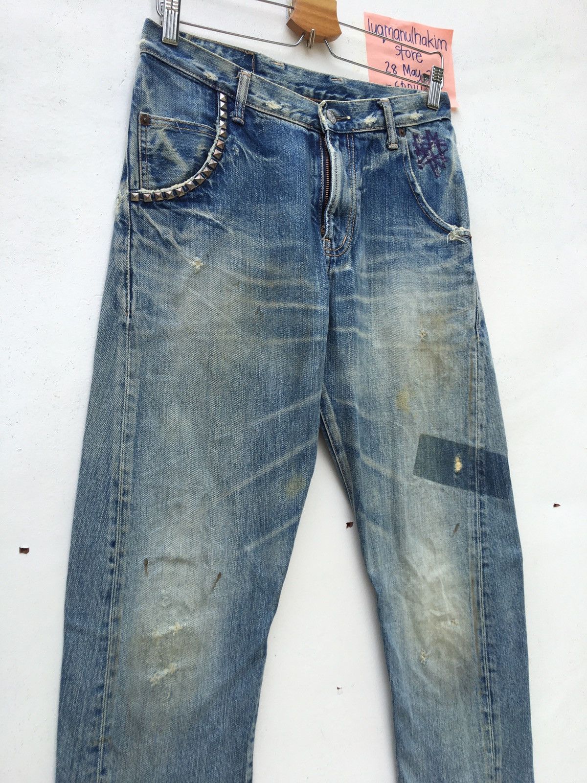 Hysteric Glamour Rare Hysteric Glamour Distressed Metal Spike Jeans Size US 28 / EU 44 - 6 Thumbnail