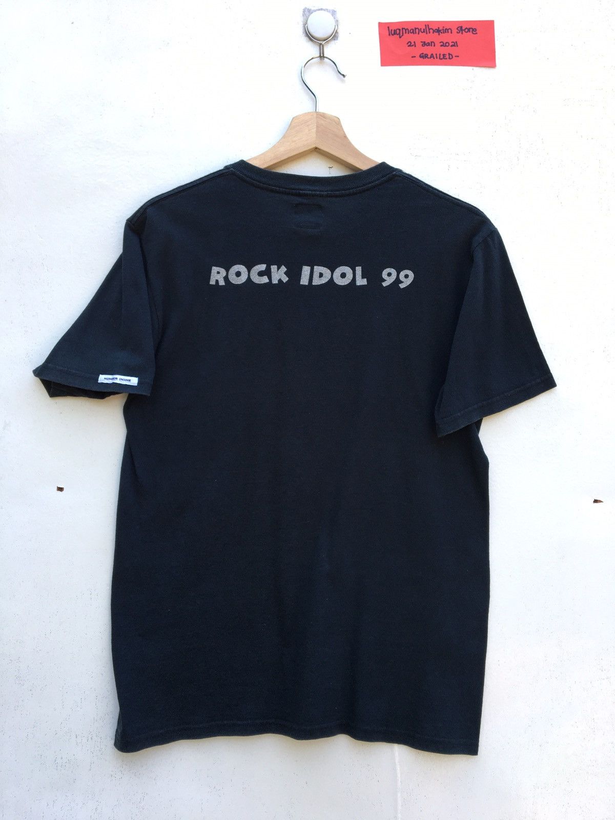 Number (N)ine Rare Number Nine Spellout Rock Idol 99 Tshirt Size US S / EU 44-46 / 1 - 10 Thumbnail