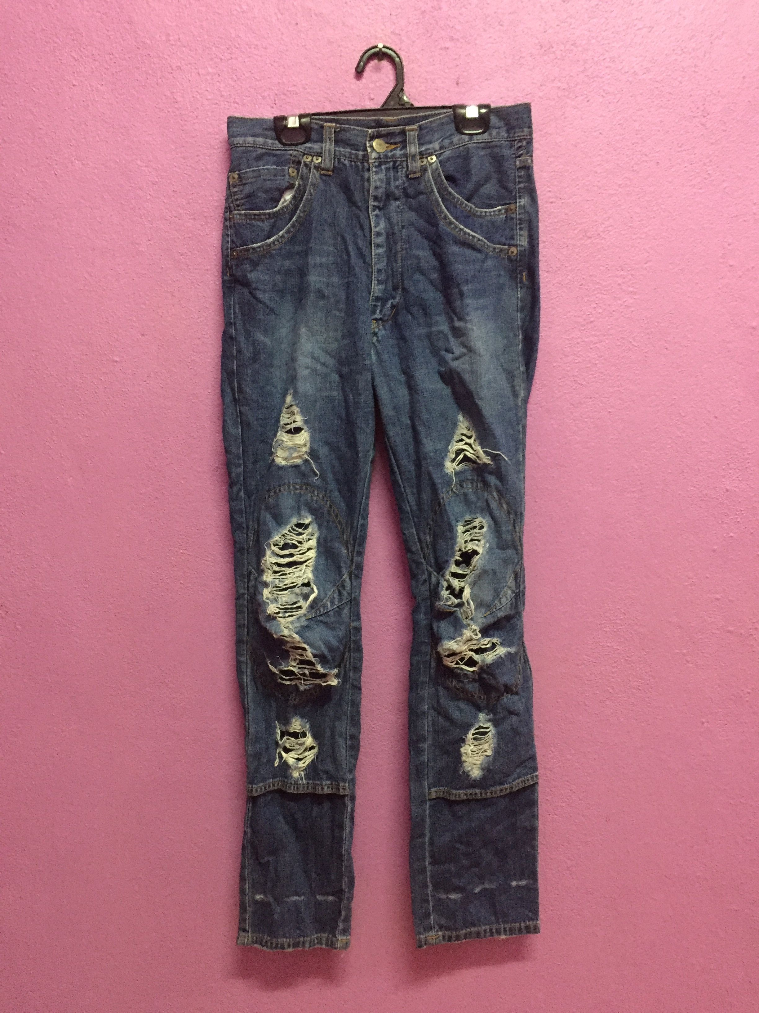 image of Cabane De Zucca x Issey Miyake Zucca Issey Miyake Denim Jeans in Blue, Men's (Size 28)