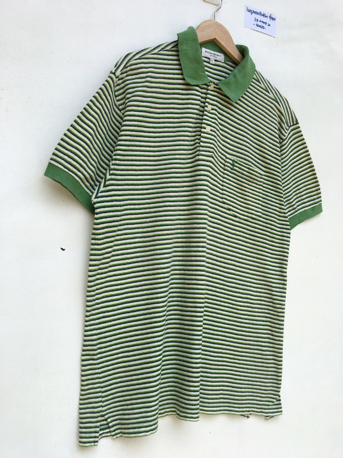 Yves Saint Laurent Vintage YSL Yves Saint Laurent Polo Stripes Shirt Size US L / EU 52-54 / 3 - 4 Thumbnail
