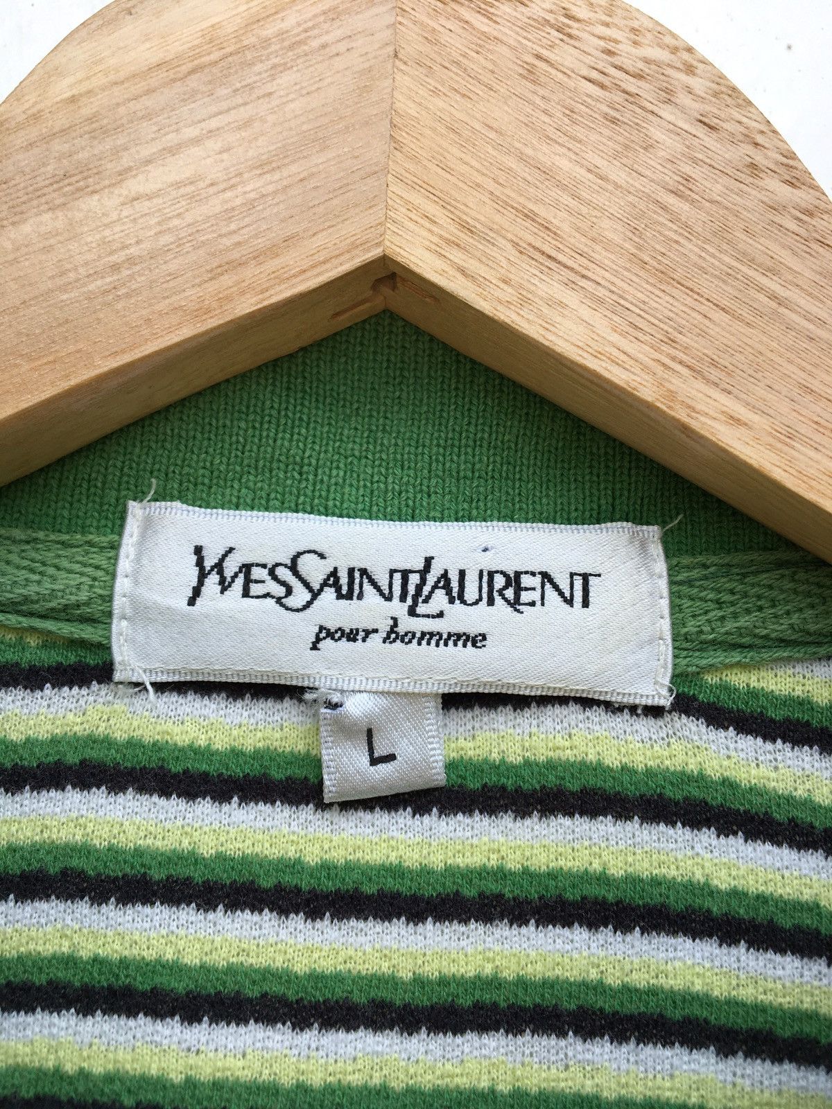 Yves Saint Laurent Vintage YSL Yves Saint Laurent Polo Stripes Shirt Size US L / EU 52-54 / 3 - 8 Thumbnail