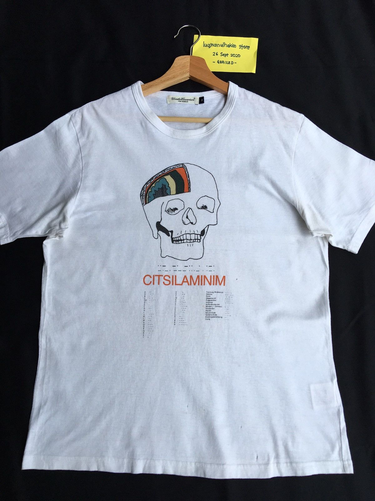 Jun Takahashi Rare Undercover Printed Skull Citsilaminim Tshirt Size US L / EU 52-54 / 3 - 5 Thumbnail