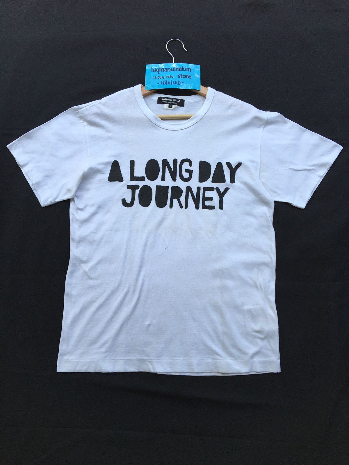Comme des Garcons CDG Homme Deux ‘A Long Day Journey’ Tee White Size US M / EU 48-50 / 2 - 1 Thumbnail