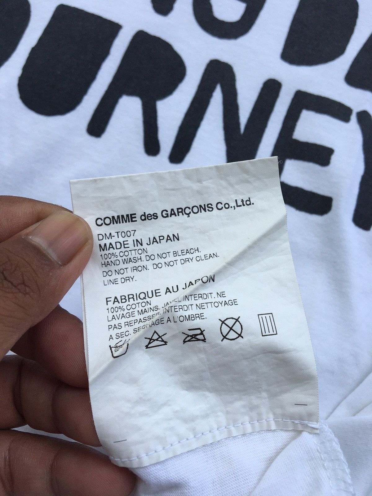 Comme des Garcons CDG Homme Deux ‘A Long Day Journey’ Tee White Size US M / EU 48-50 / 2 - 14 Thumbnail
