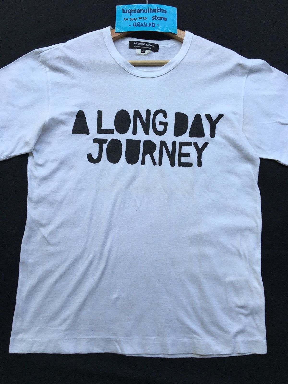 Comme des Garcons CDG Homme Deux ‘A Long Day Journey’ Tee White Size US M / EU 48-50 / 2 - 4 Thumbnail