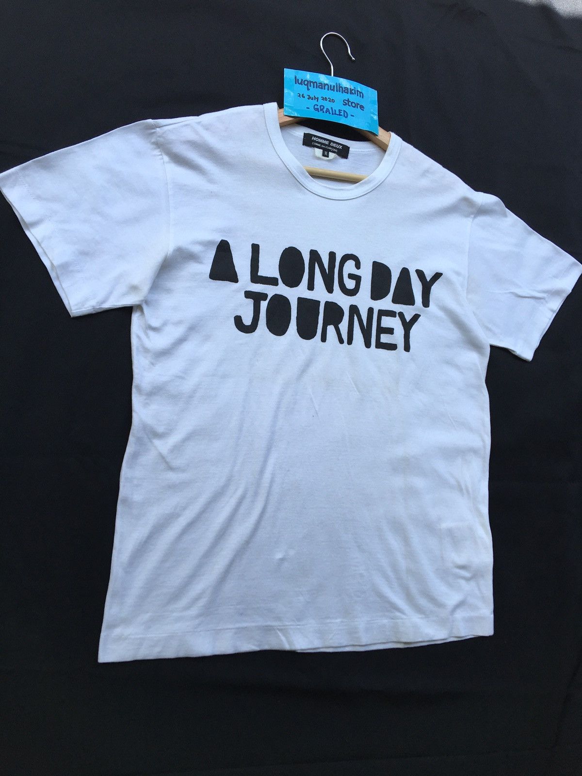 Comme des Garcons CDG Homme Deux ‘A Long Day Journey’ Tee White Size US M / EU 48-50 / 2 - 2 Thumbnail