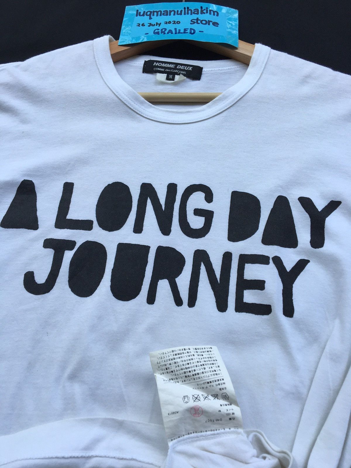 Comme des Garcons CDG Homme Deux ‘A Long Day Journey’ Tee White Size US M / EU 48-50 / 2 - 7 Thumbnail