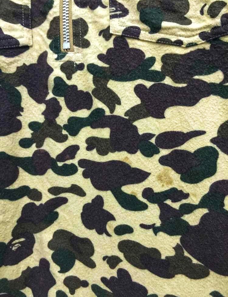 Bape 1st Camo Chamois Half Zip Shirt Size US M / EU 48-50 / 2 - 4 Thumbnail