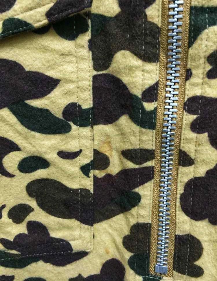 Bape 1st Camo Chamois Half Zip Shirt Size US M / EU 48-50 / 2 - 5 Thumbnail
