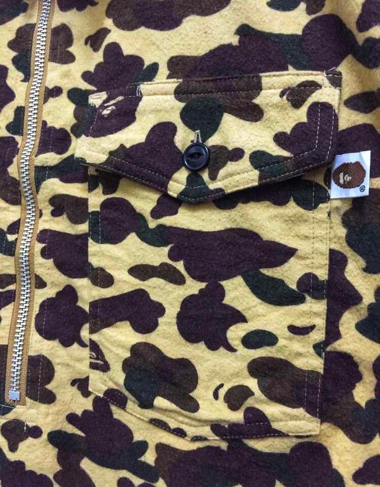 Bape 1st Camo Chamois Half Zip Shirt Size US M / EU 48-50 / 2 - 3 Thumbnail