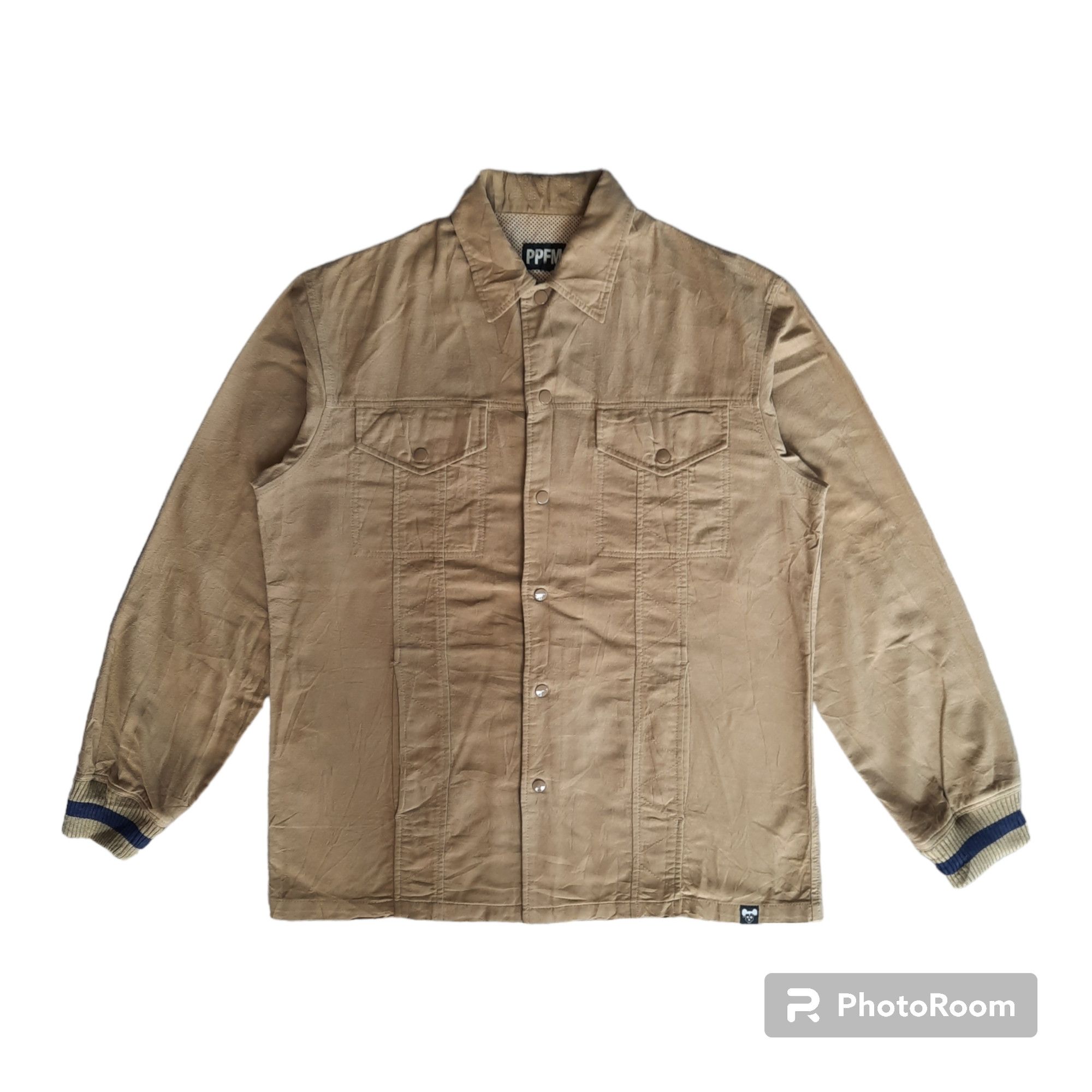 image of Ppfm Double Pocket Snap Button Jacket Shirt, Men's (Size Medium)