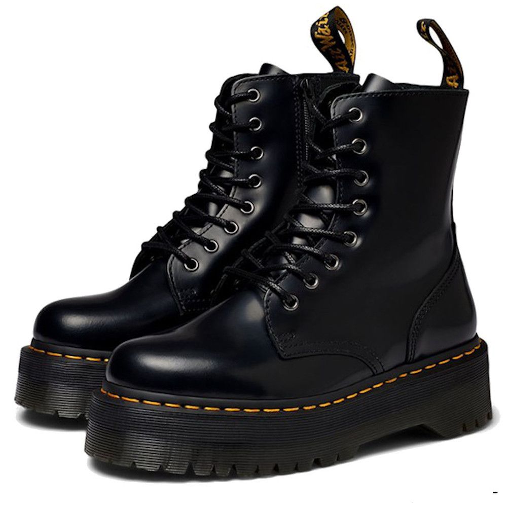 image of Dr Martens Dr. Martens Jadon Black Smooth 15265001 Us 6 Eu 37 Shoes, Women's