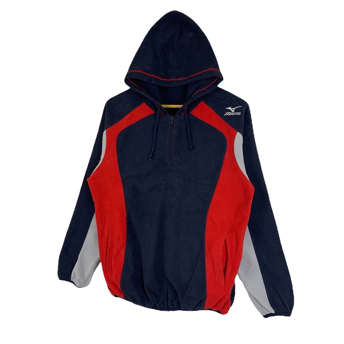 Mizuno × Vintage MIZUNO Sportswear Half Zipper Fleece Hoodie Pullover Jumper Size US L / EU 52-54 / 3 - 3 Thumbnail