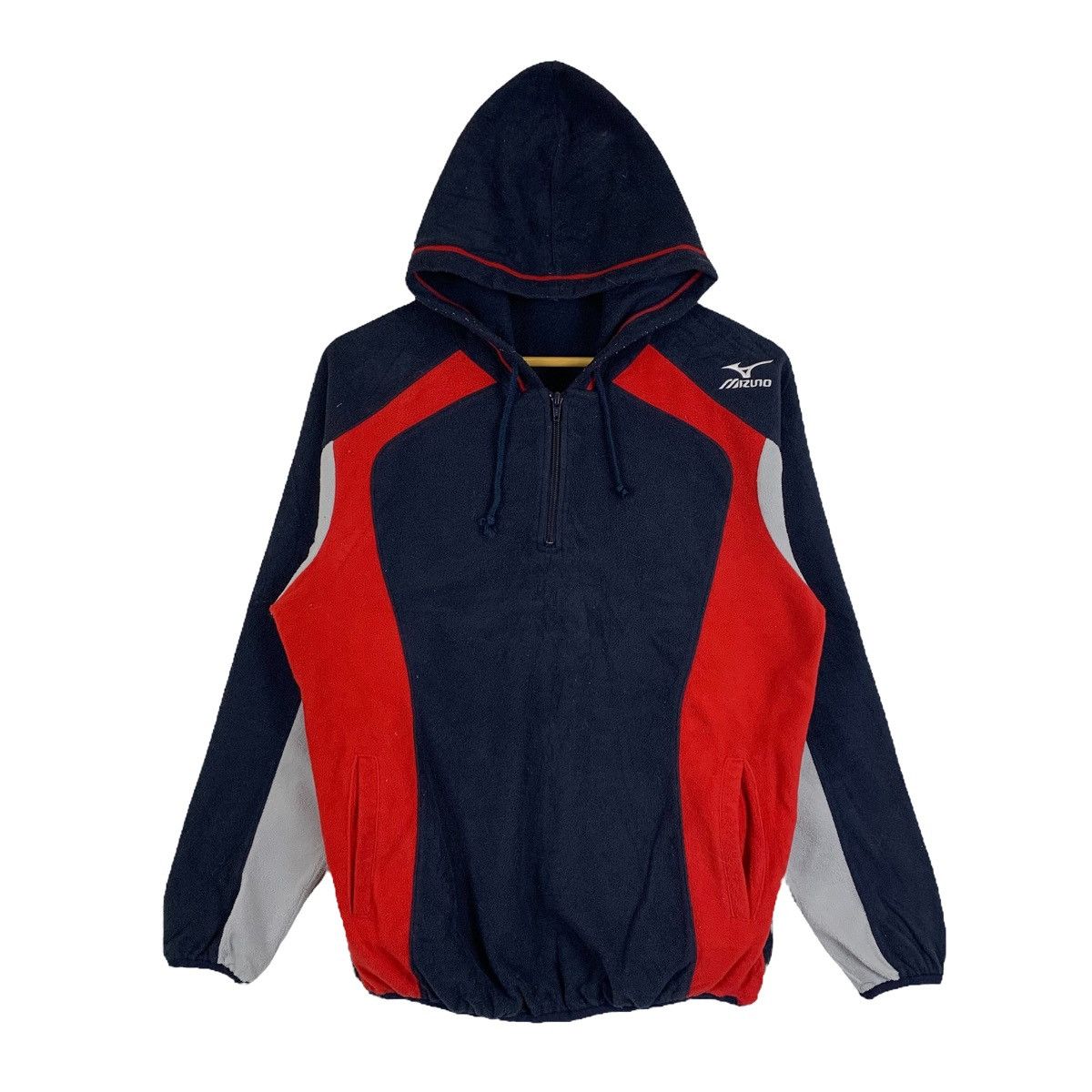Mizuno × Vintage MIZUNO Sportswear Half Zipper Fleece Hoodie Pullover Jumper Size US L / EU 52-54 / 3 - 1 Thumbnail