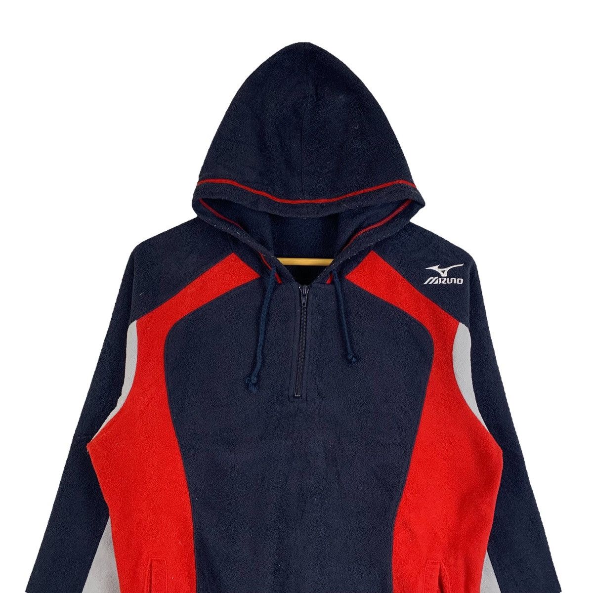 Mizuno × Vintage MIZUNO Sportswear Half Zipper Fleece Hoodie Pullover Jumper Size US L / EU 52-54 / 3 - 4 Thumbnail