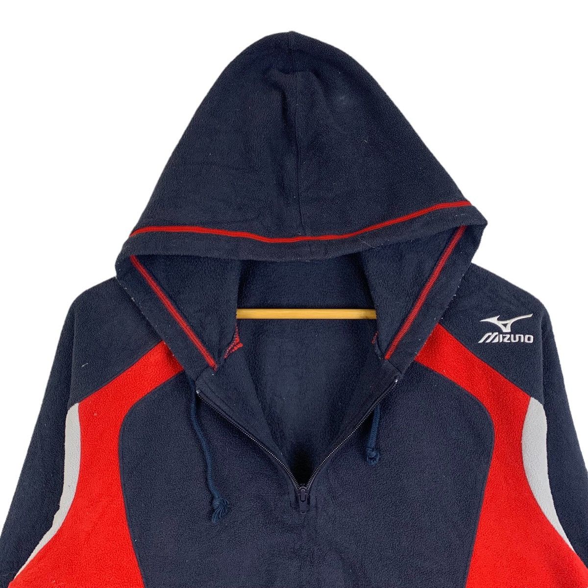 Mizuno × Vintage MIZUNO Sportswear Half Zipper Fleece Hoodie Pullover Jumper Size US L / EU 52-54 / 3 - 7 Thumbnail