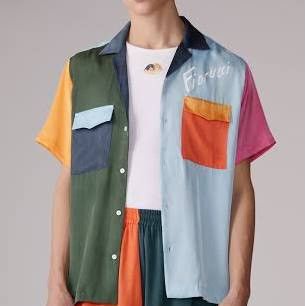 Designer × Fiorucci COLOUR BLOCK BOWLING SHIRT MULTI Size US XL / EU 56 / 4 - 1 Thumbnail