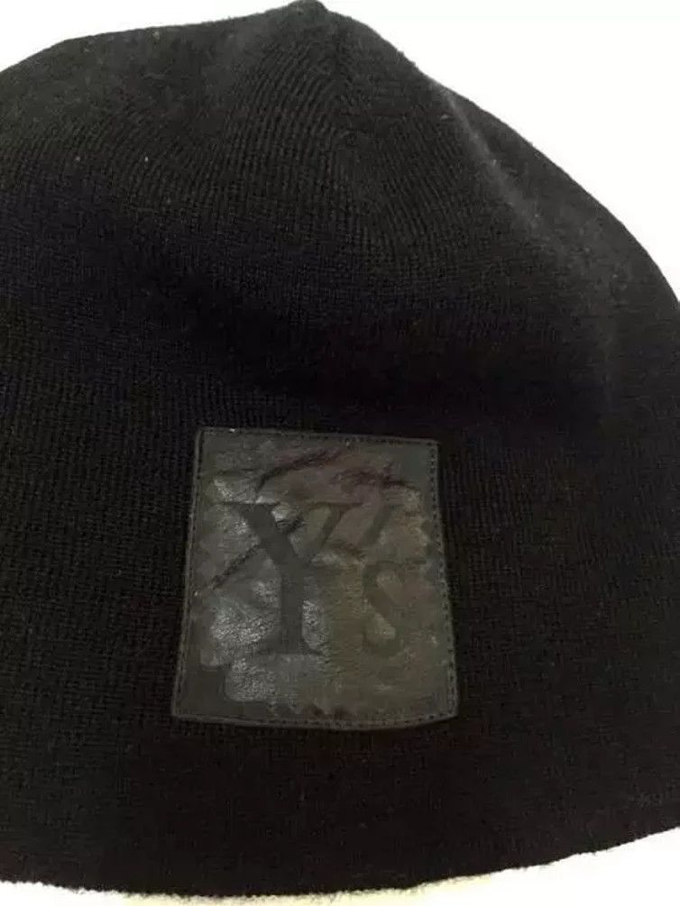 Yohji Yamamoto 💥 Y's by yohji yamamoto beanie black leather logo Size ONE SIZE - 2 Thumbnail