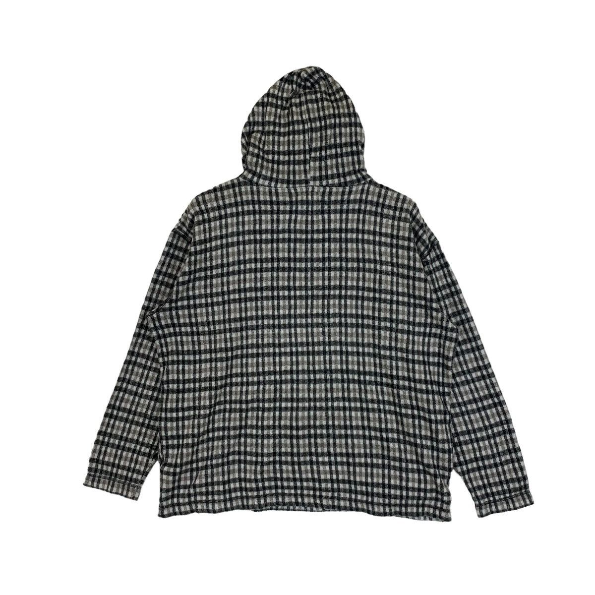 Vintage New York Press Made In Seattle Tartan Fleece Hoodie Pullover Size L / US 10 / IT 46 - 2 Thumbnail