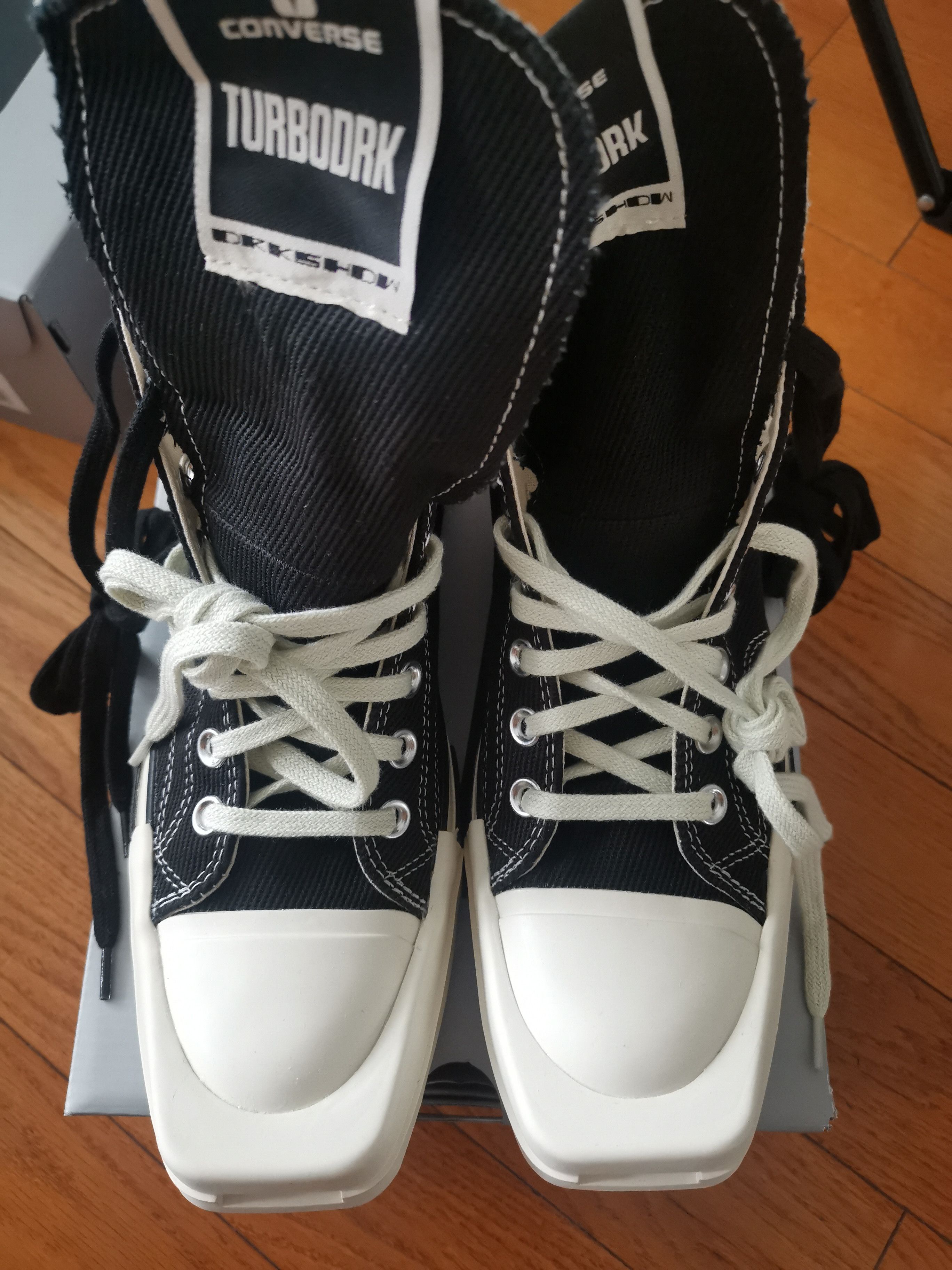 Converse × Rick Owens Drkshdw Rick owens drkshdw x converse black chuck 70 hi sneakers Size US 8 / EU 41 - 4 Thumbnail