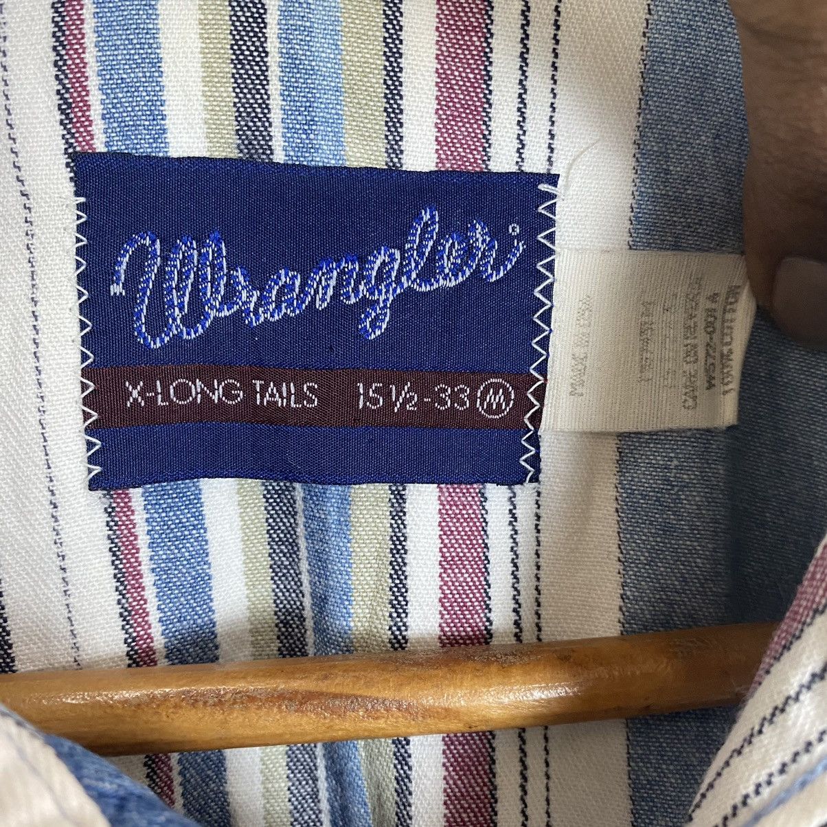 Vintage Vintage Wrangler stripe western wear shirt Size US M / EU 48-50 / 2 - 9 Thumbnail