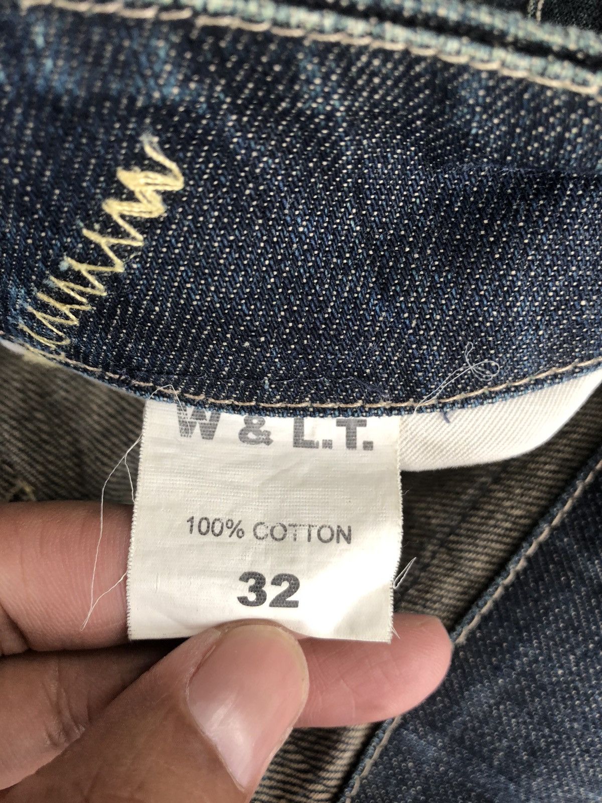 W&LT Vintage W&L.T Distressed Jeans Size US 33 - 15 Thumbnail