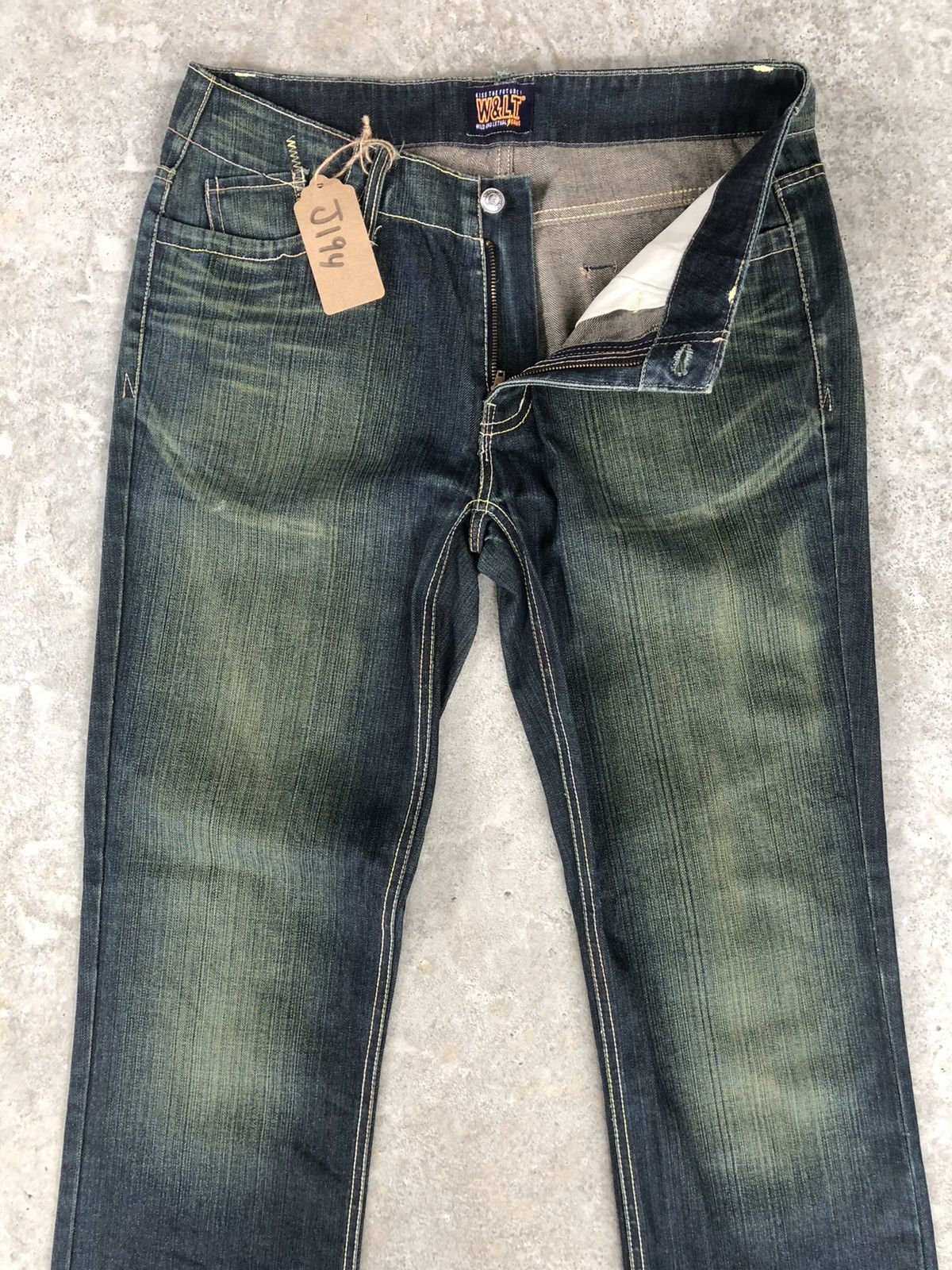W&LT Vintage W&L.T Distressed Jeans Size US 33 - 3 Thumbnail