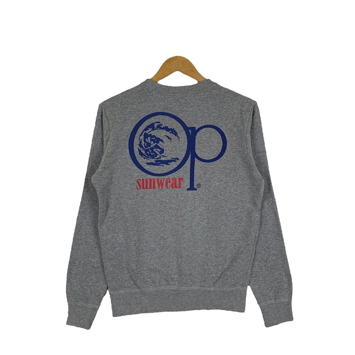 image of Ocean Pacific Op Surfing Hawaiian Sweatshirt Pullover in Grey, Men's (Size Small)