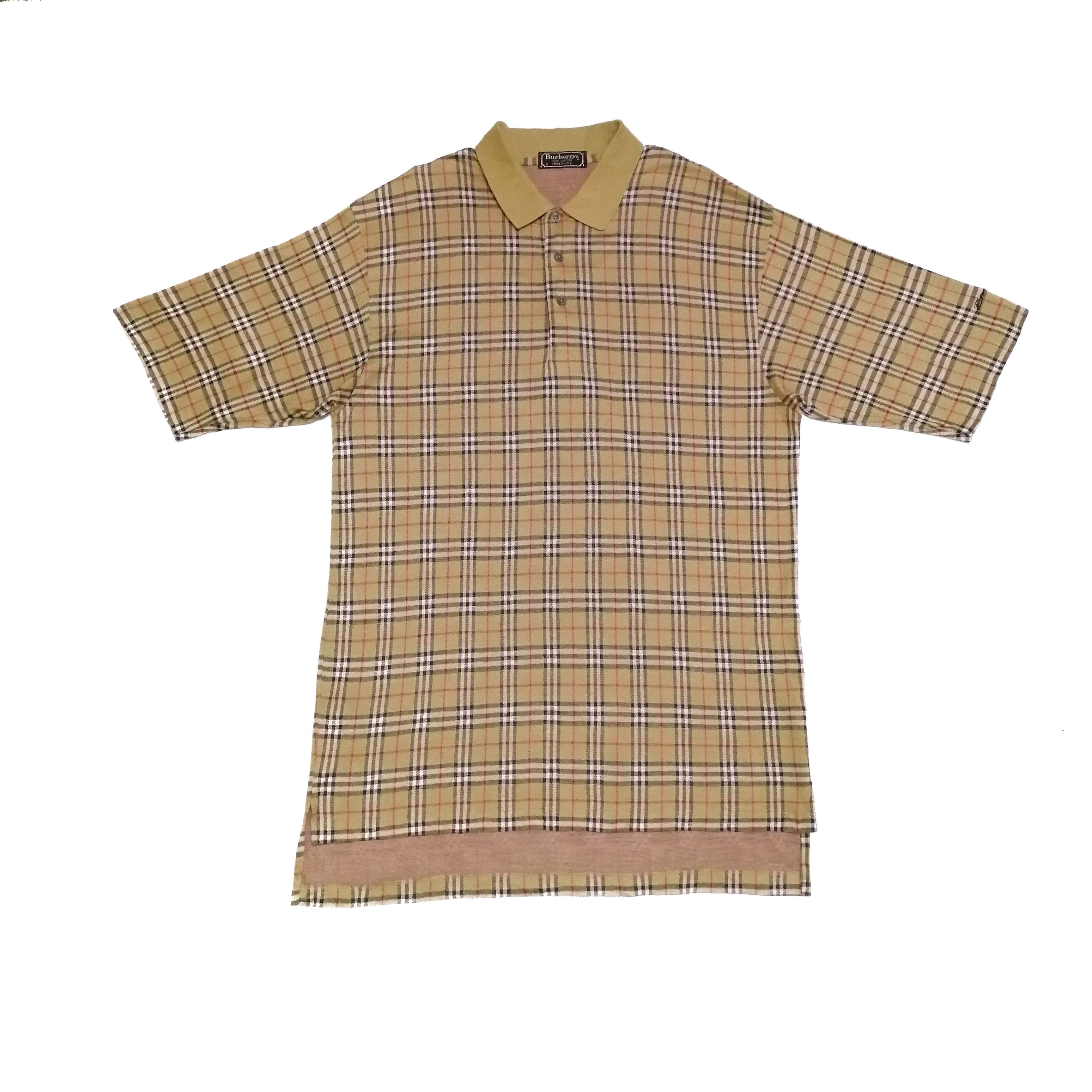 🔥Vintage Burberrys Nova checked polos long shirt