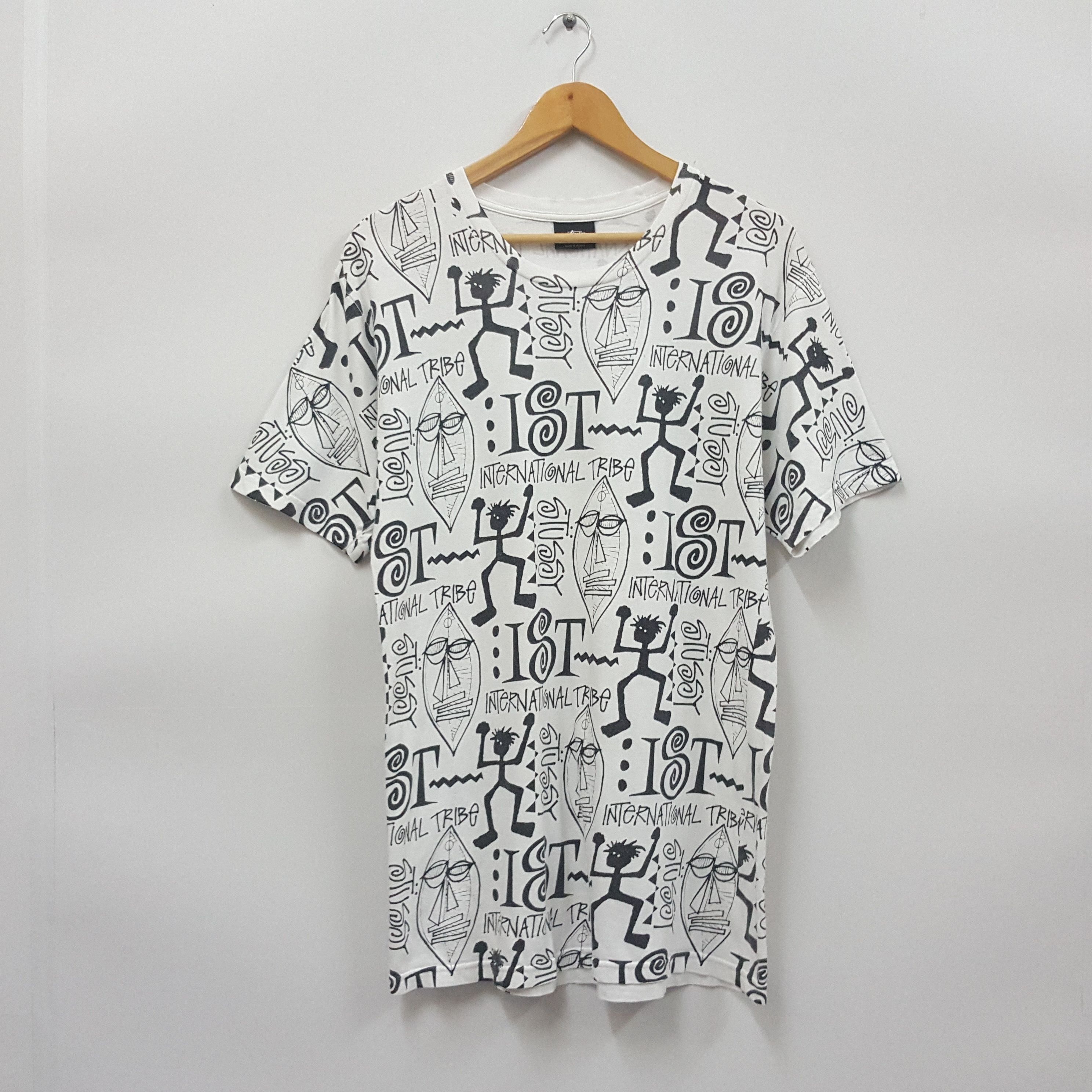 Stussy × Vintage Vintage STUSSY Streetwear Skateboard full print t-shirt Size US M / EU 48-50 / 2 - 1 Thumbnail
