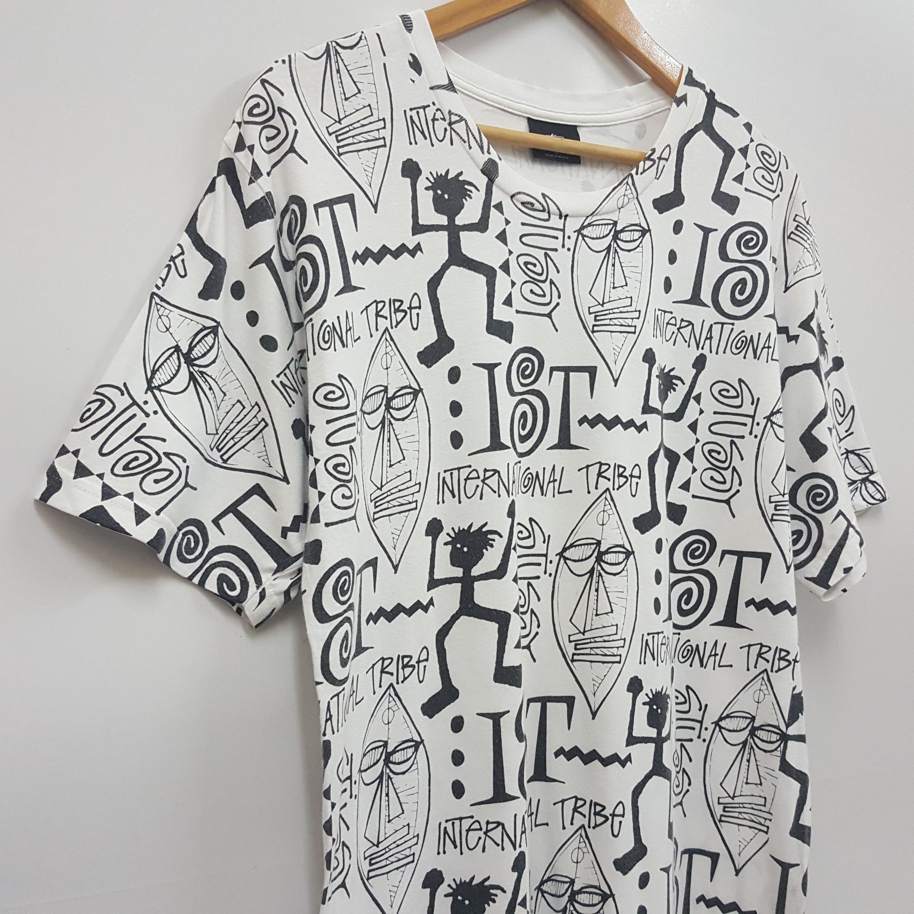 Stussy × Vintage Vintage STUSSY Streetwear Skateboard full print t-shirt Size US M / EU 48-50 / 2 - 4 Thumbnail