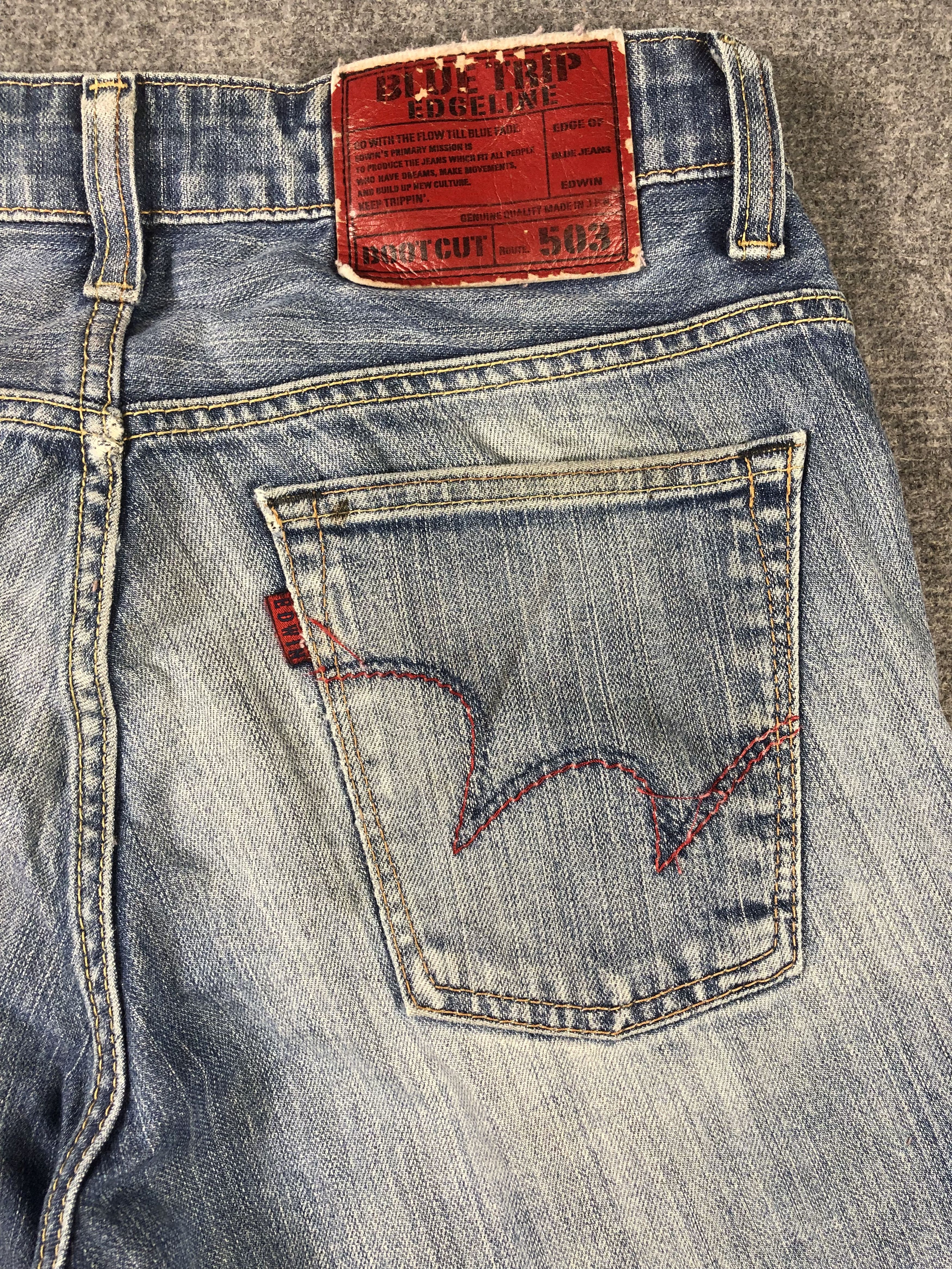 Other Edwin Blue Trip Bootcut Denim Jeans 34x28 Size US 34 / EU 50 - 10 Thumbnail