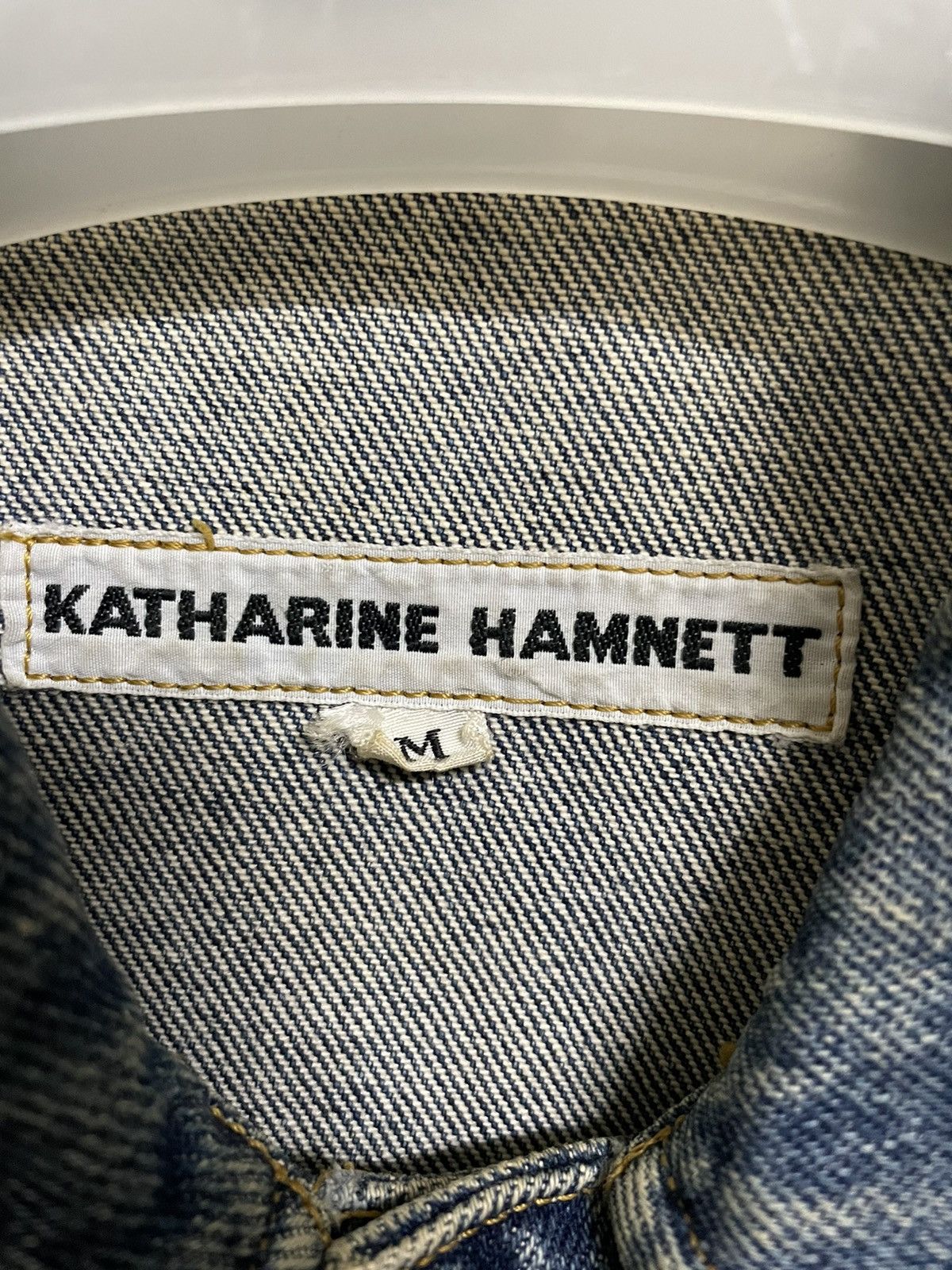 Katharine Hamnett London × Vintage Katharine Hamnett Trucker Denim Jacket Vintage 80’ Size US L / EU 52-54 / 3 - 9 Thumbnail