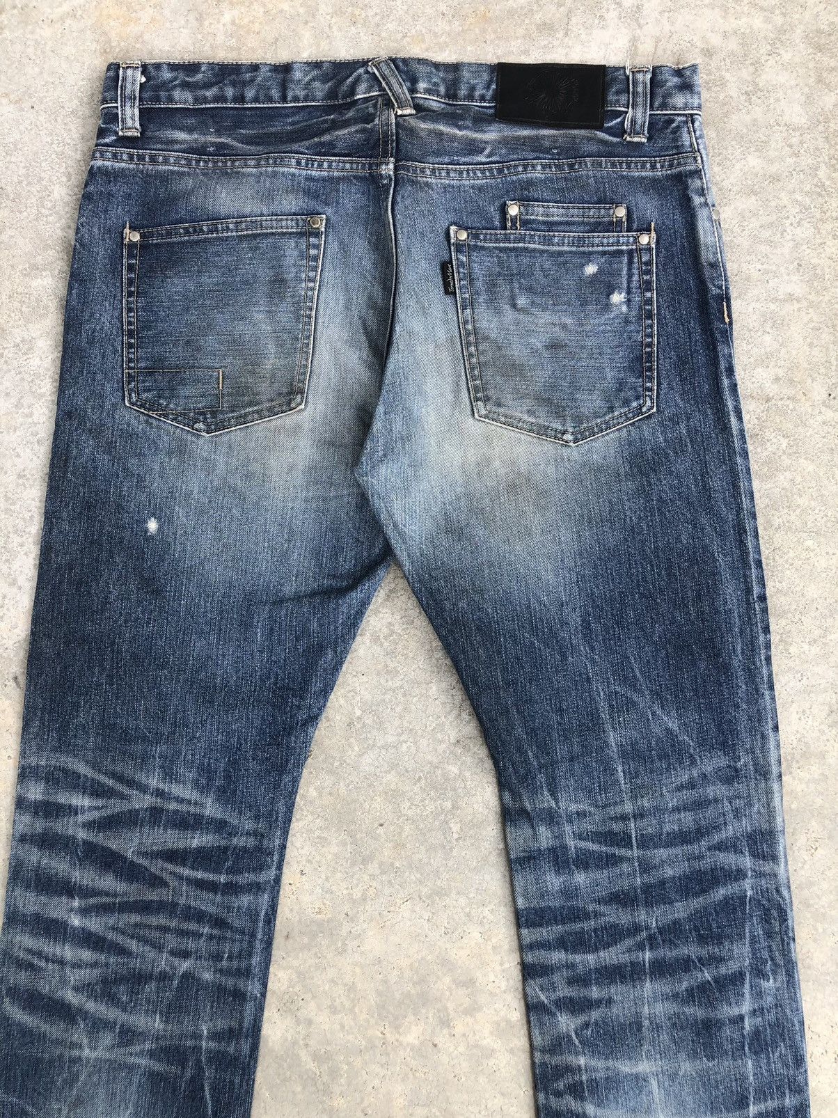 Tornado Mart Japanese Tornado Mart Distressed Jeans Slim Cut Size US 33 - 8 Thumbnail