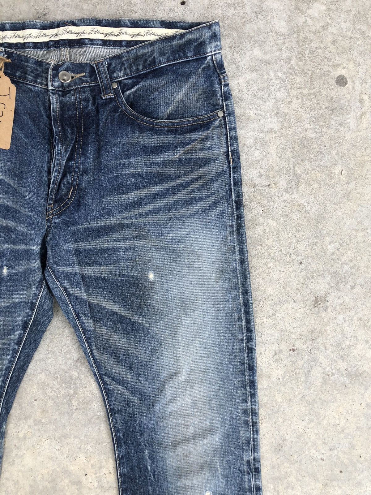 Tornado Mart Japanese Tornado Mart Distressed Jeans Slim Cut Size US 33 - 5 Thumbnail