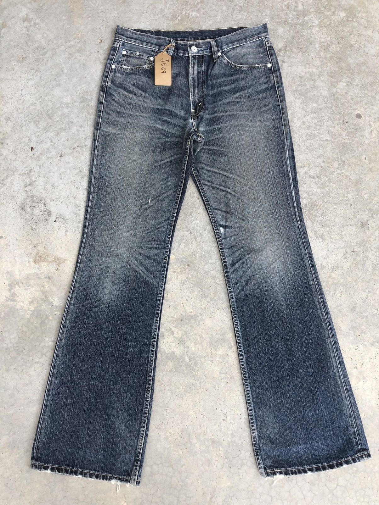 Le Grande Bleu (L.G.B.) Levi’s 517 Flare Jeans Distressed Jeans Size US 33 - 1 Thumbnail
