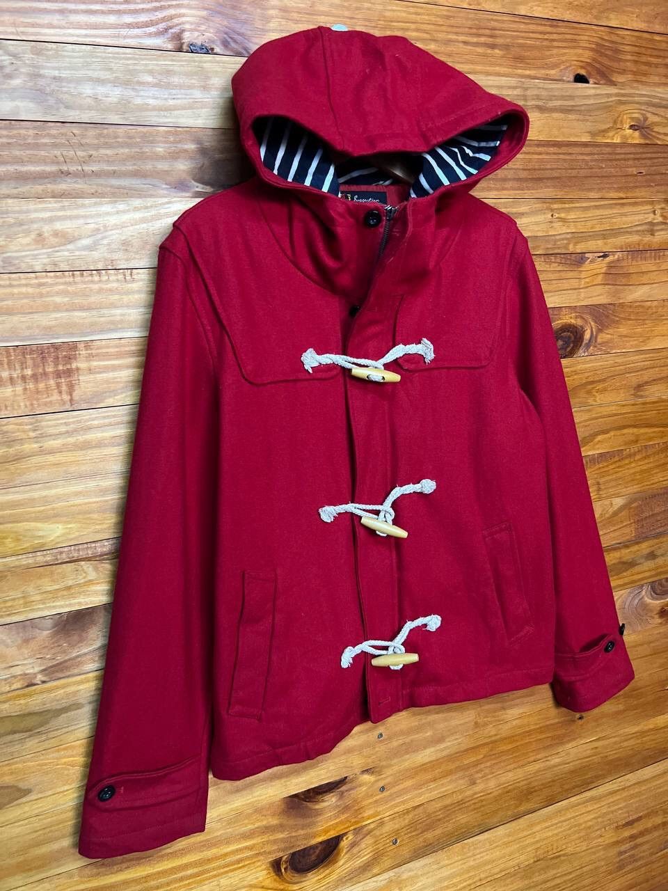 Japanese Brand SUGGESTION WOOL DUFFLE COAT Size US L / EU 52-54 / 3 - 2 Thumbnail