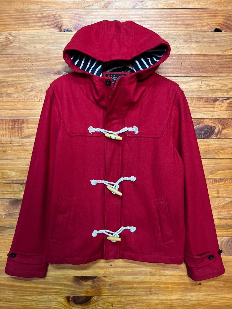 Japanese Brand SUGGESTION WOOL DUFFLE COAT Size US L / EU 52-54 / 3 - 1 Thumbnail