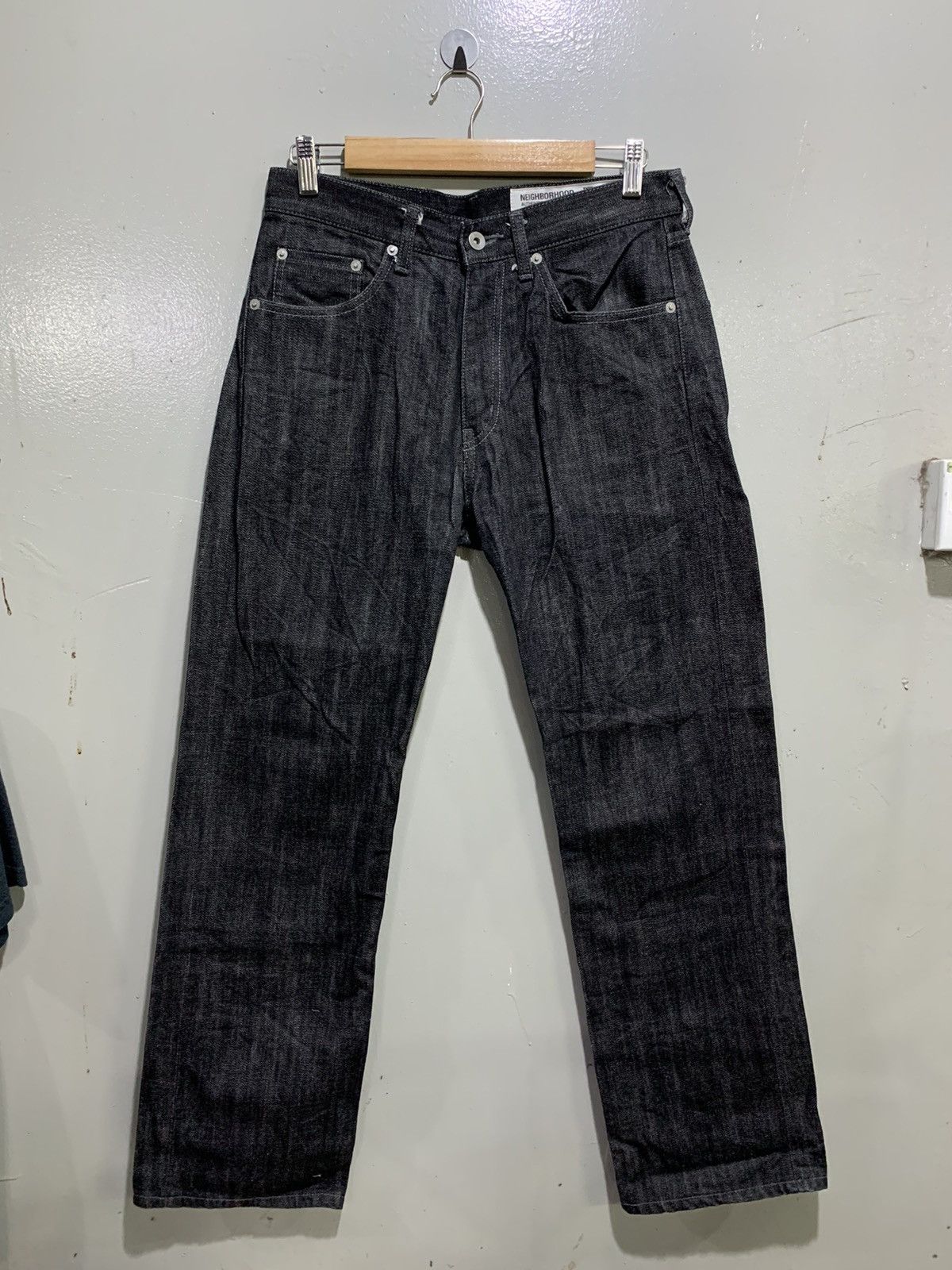 image of Neighborhood Selvedge Jeans in Black, Men's (Size 31)