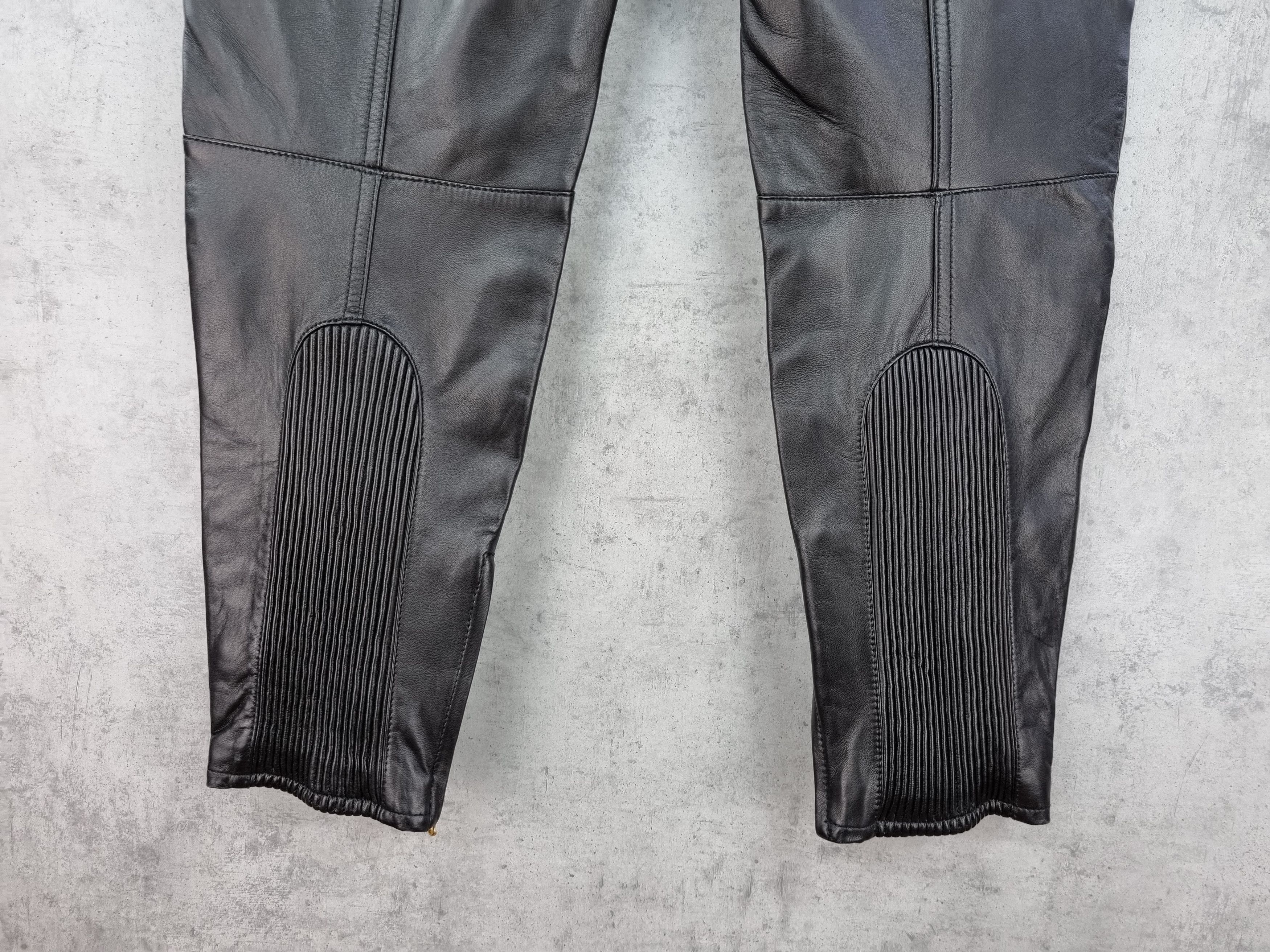 Genuine Leather × Leather × Moschino RARE Leather Biker Pants by H&M x Moschino Size US 32 / EU 48 - 6 Thumbnail