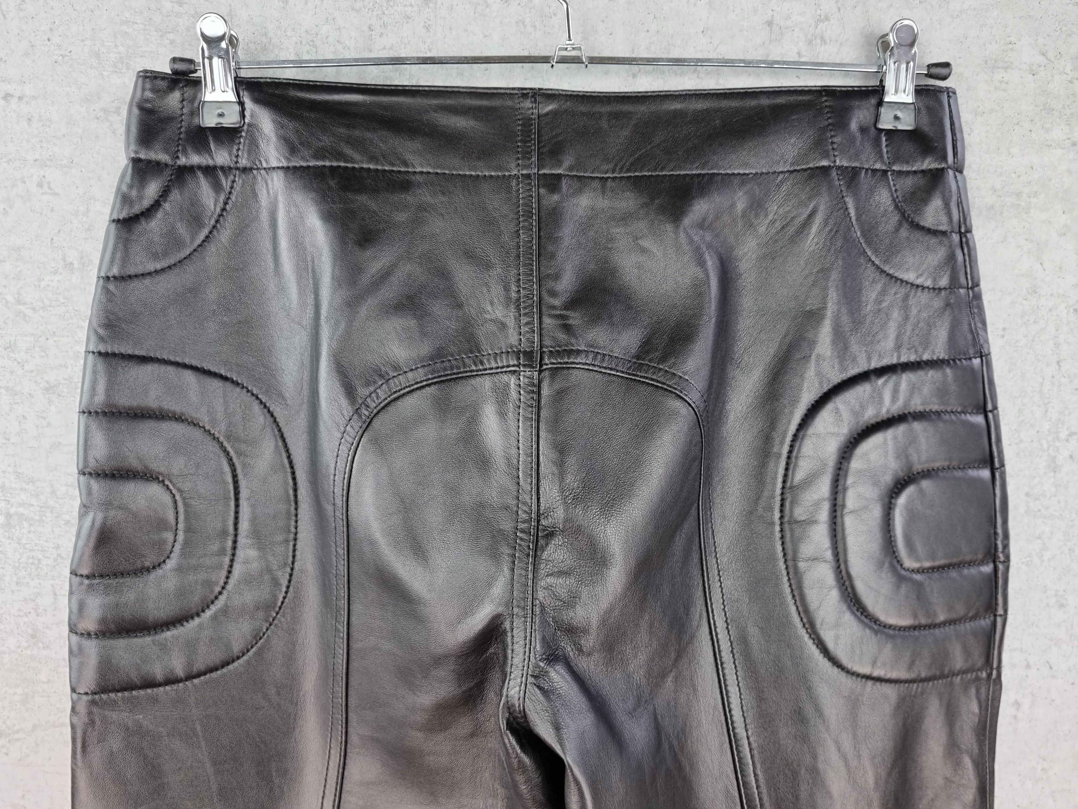 Genuine Leather × Leather × Moschino RARE Leather Biker Pants by H&M x Moschino Size US 32 / EU 48 - 4 Thumbnail