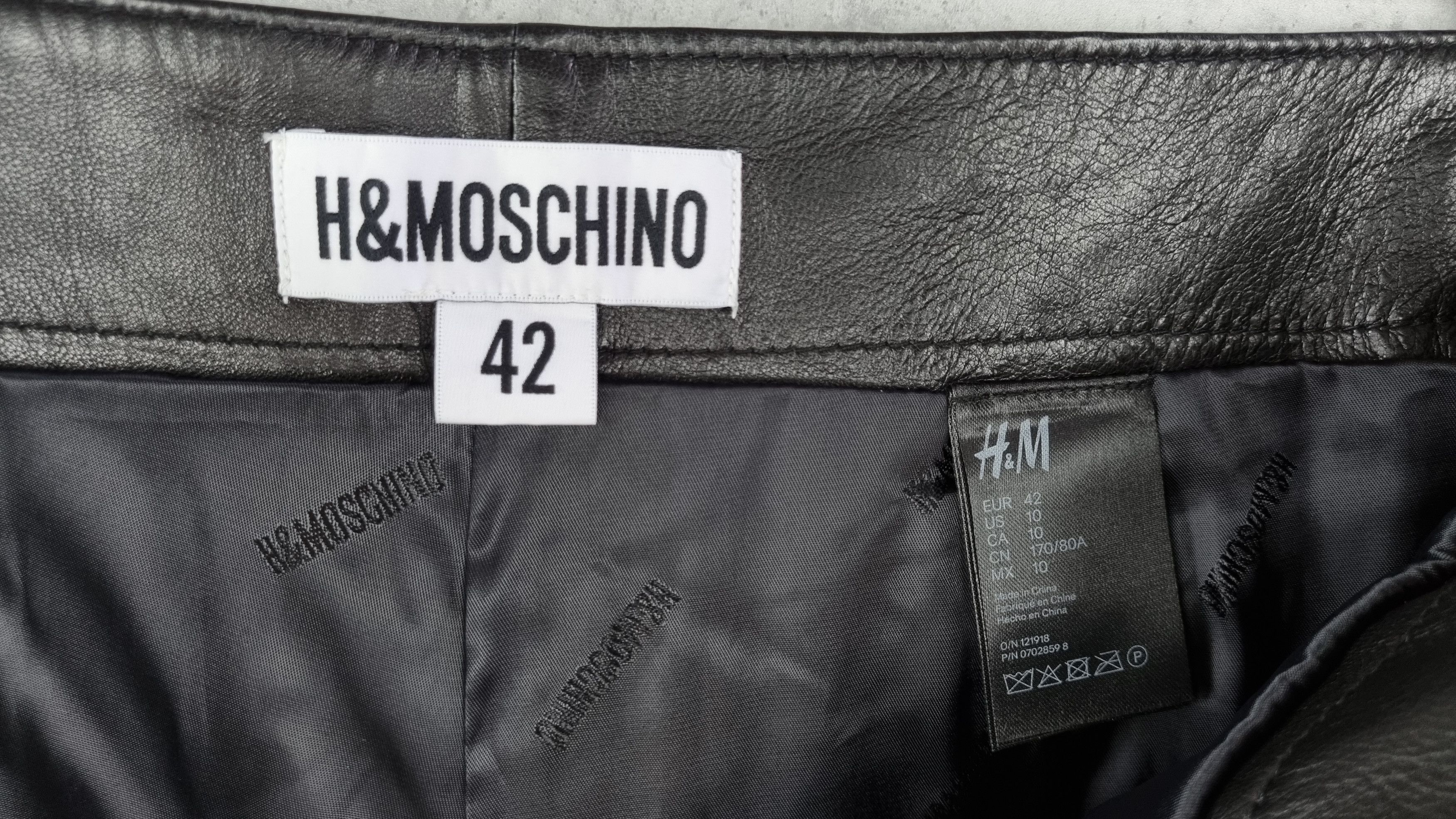 Genuine Leather × Leather × Moschino RARE Leather Biker Pants by H&M x Moschino Size US 32 / EU 48 - 8 Thumbnail