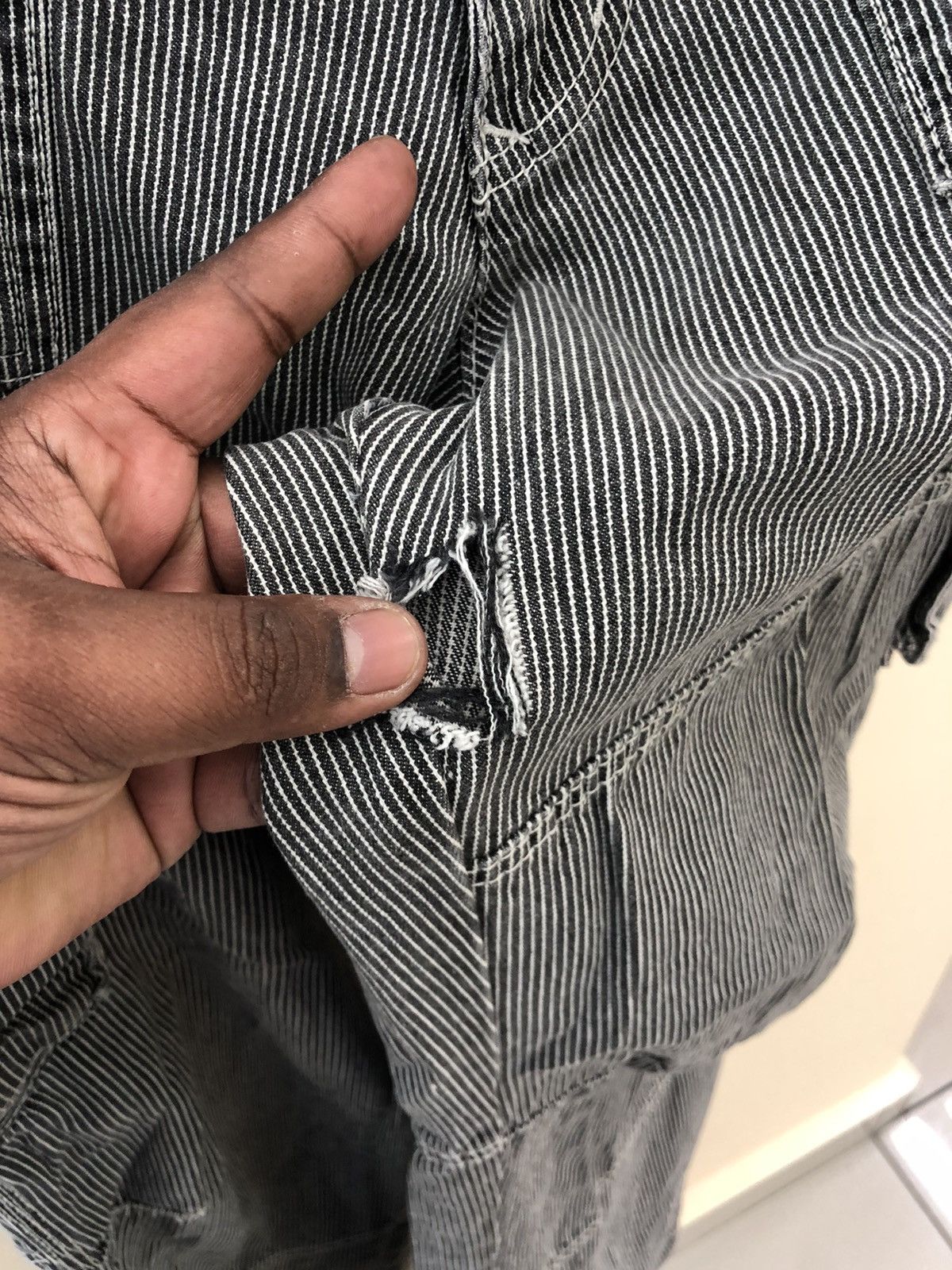 Japanese Brand DOGMAN Hickory Stripe Multipocket Cargo tactical pants Size US 32 / EU 48 - 9 Thumbnail