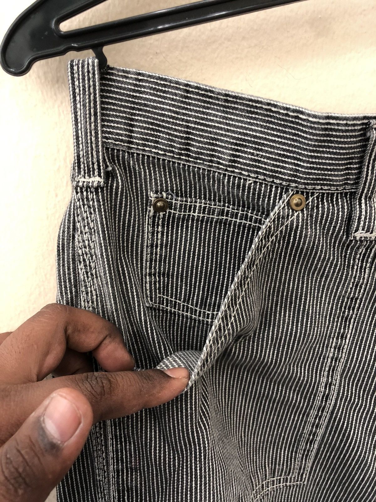 Japanese Brand DOGMAN Hickory Stripe Multipocket Cargo tactical pants Size US 32 / EU 48 - 10 Thumbnail